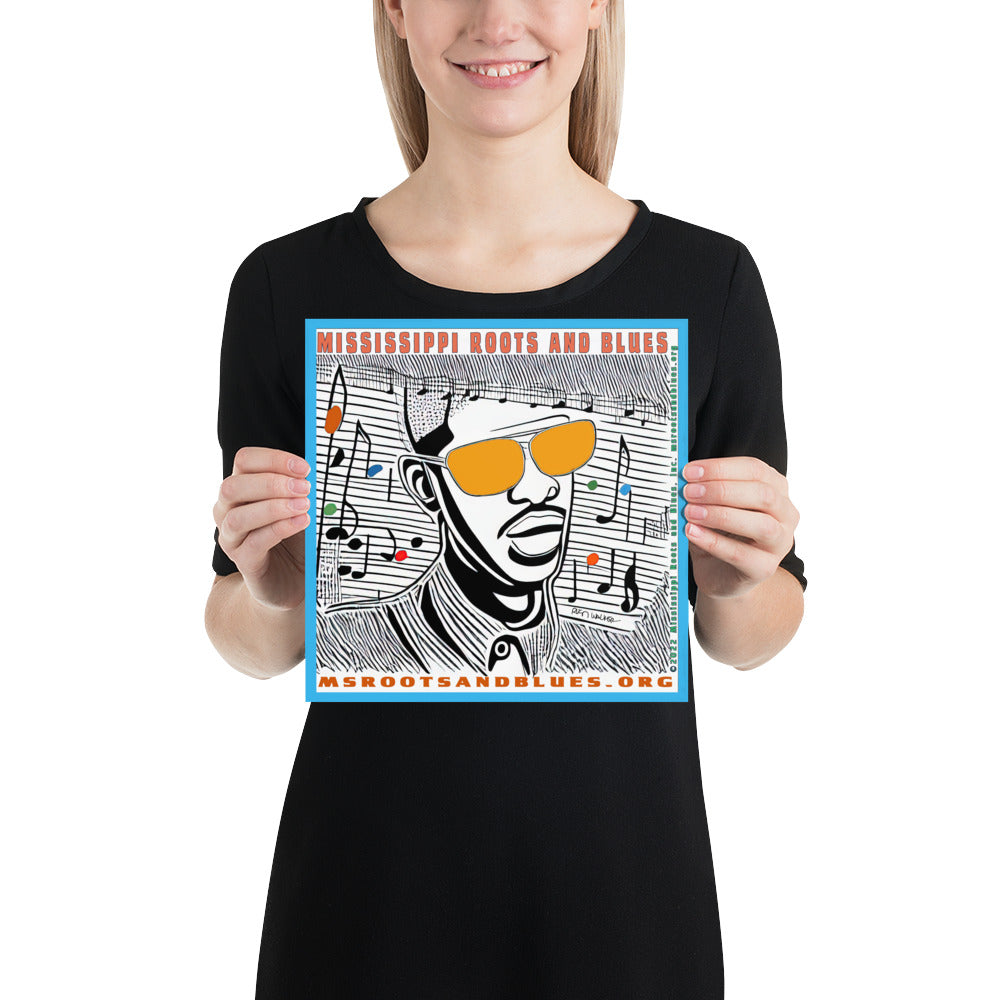 Poster- Custom Colorful blues image on photo paper