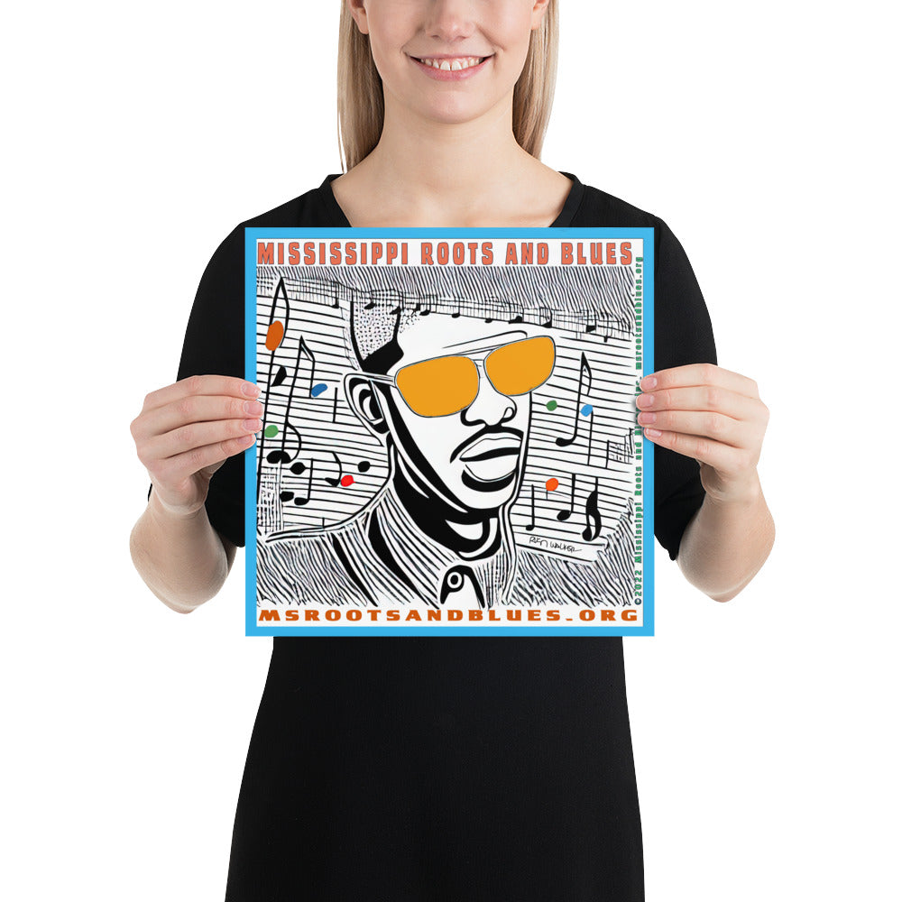 Poster- Custom Colorful blues image on photo paper