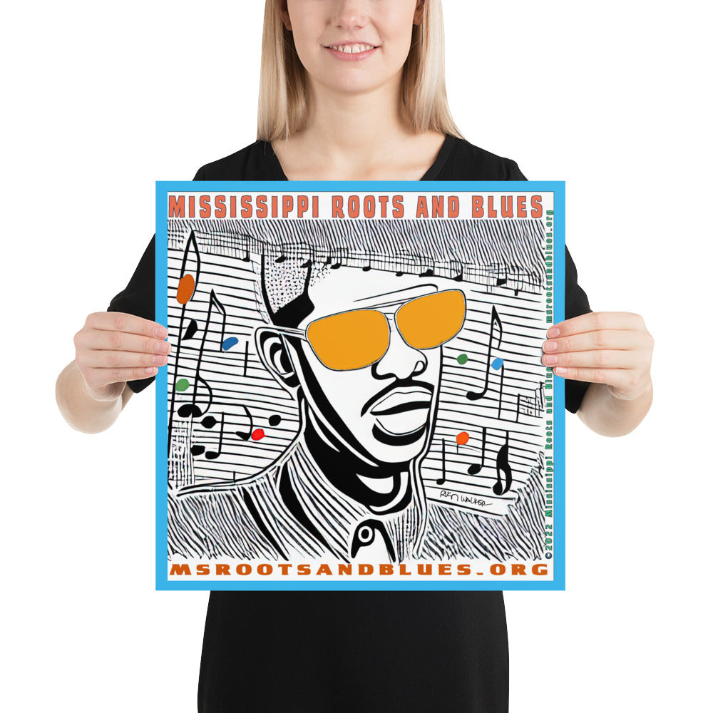 Poster- Custom Colorful blues image on photo paper