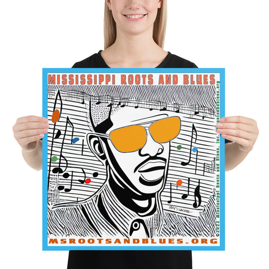 Poster- Custom Colorful blues image on photo paper