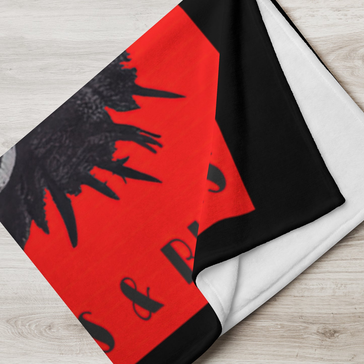 Blanket- Throw Blanket w Custom Blues art- Blues Love in Red