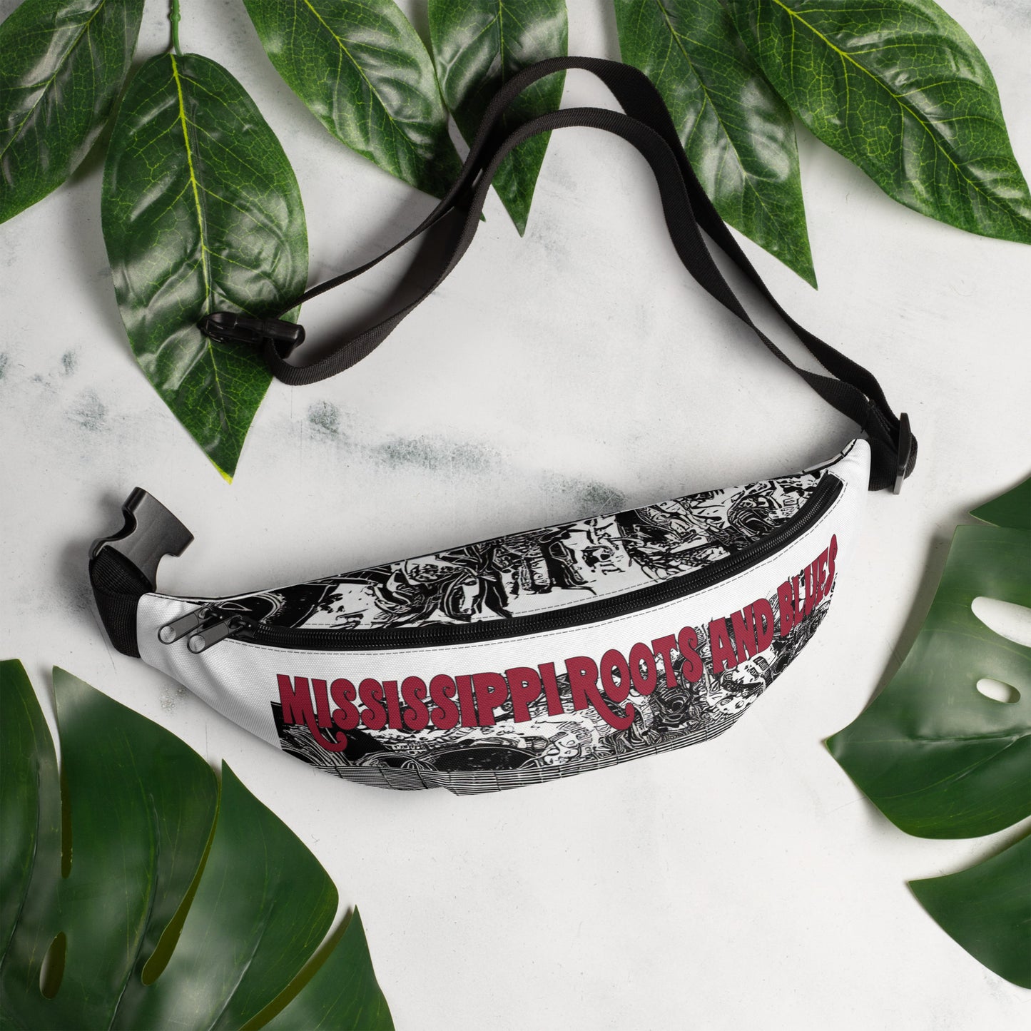 Fanny Pack- w/ Roots and Blues Custom Art