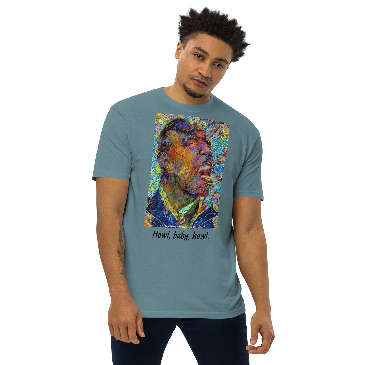 Men’s premium heavyweight tee-Howl, baby, howl.