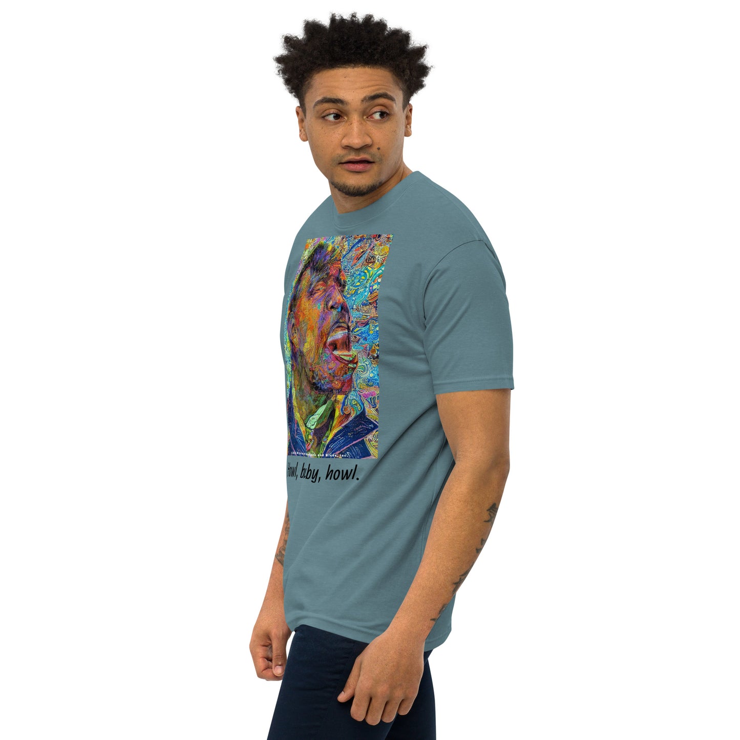 Men’s premium heavyweight tee-Howl, baby, howl.