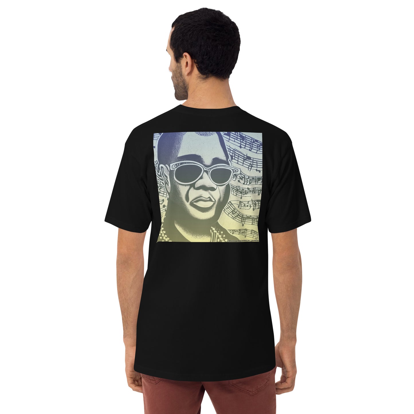 Shirt-Men’s premium heavyweight tee-Blues portrait