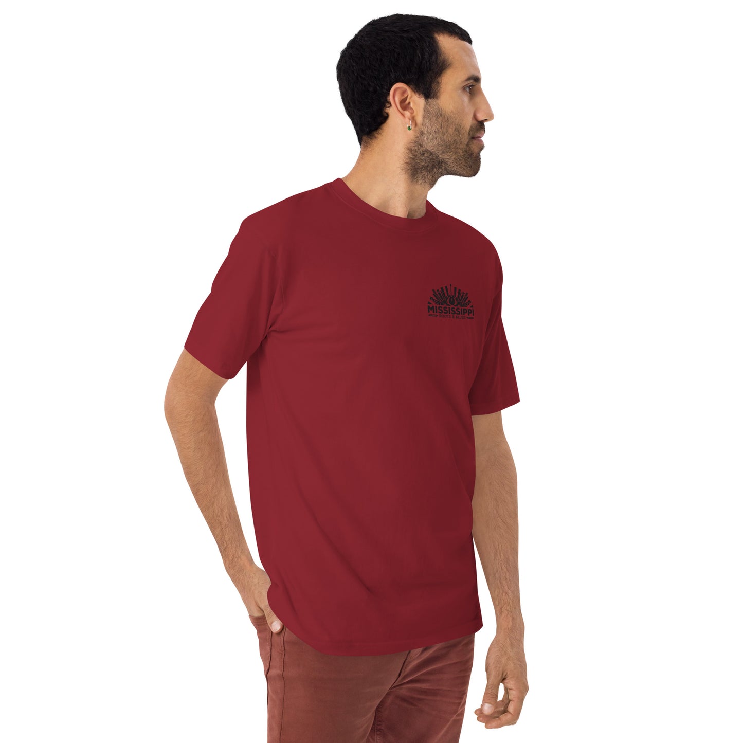 Shirt- Men’s premium 6.5 oz heavyweight tee front and rear printing