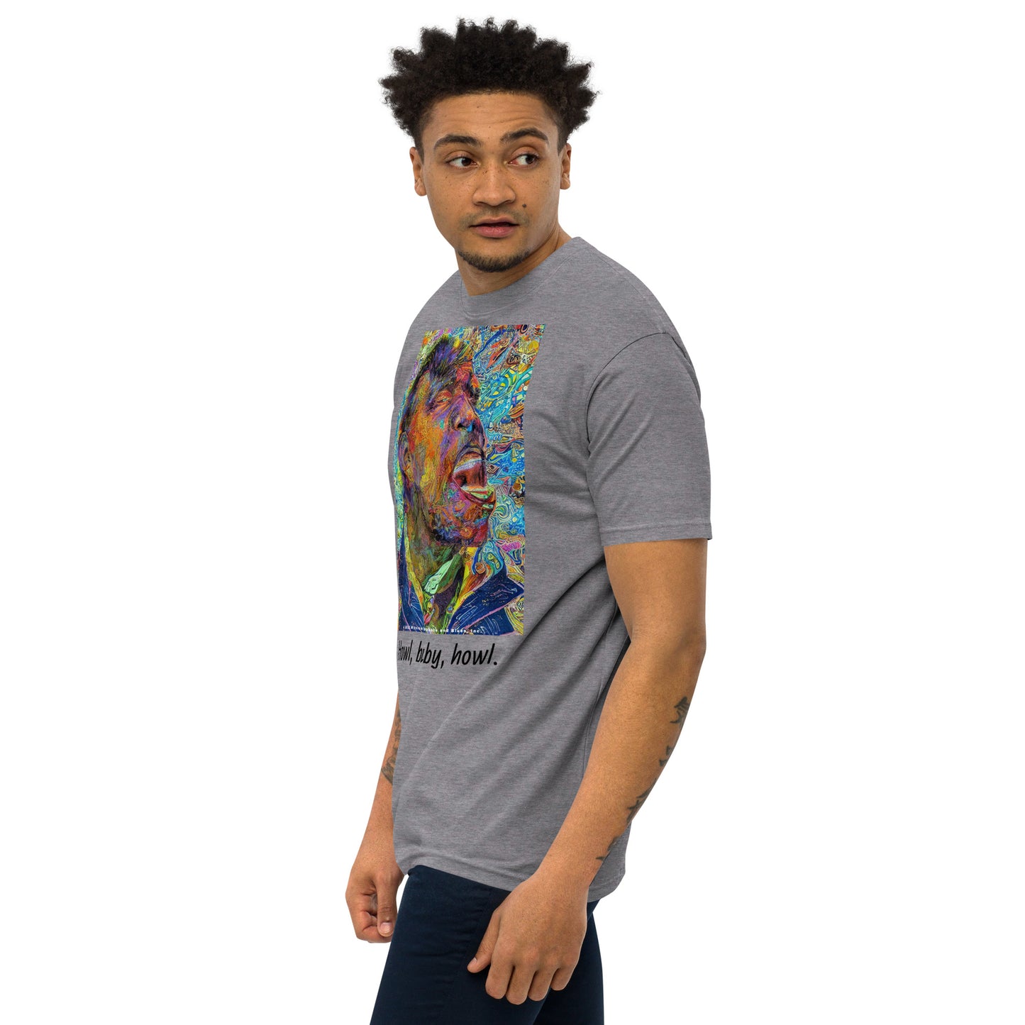 Men’s premium heavyweight tee-Howl, baby, howl.