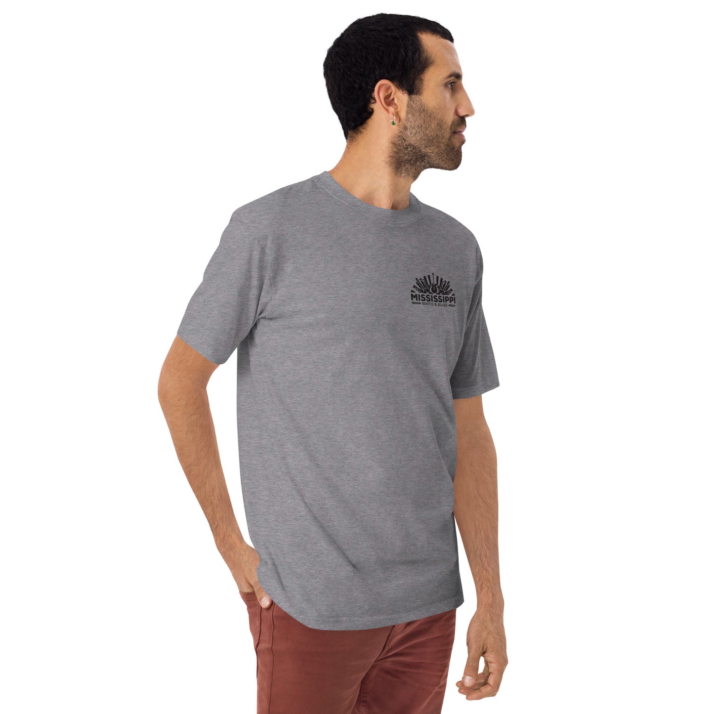 Shirt- Men’s premium 6.5 oz heavyweight tee front and rear printing