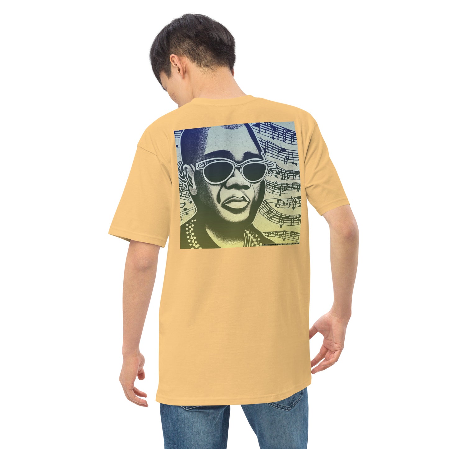 Shirt-Men’s premium heavyweight tee-Blues portrait