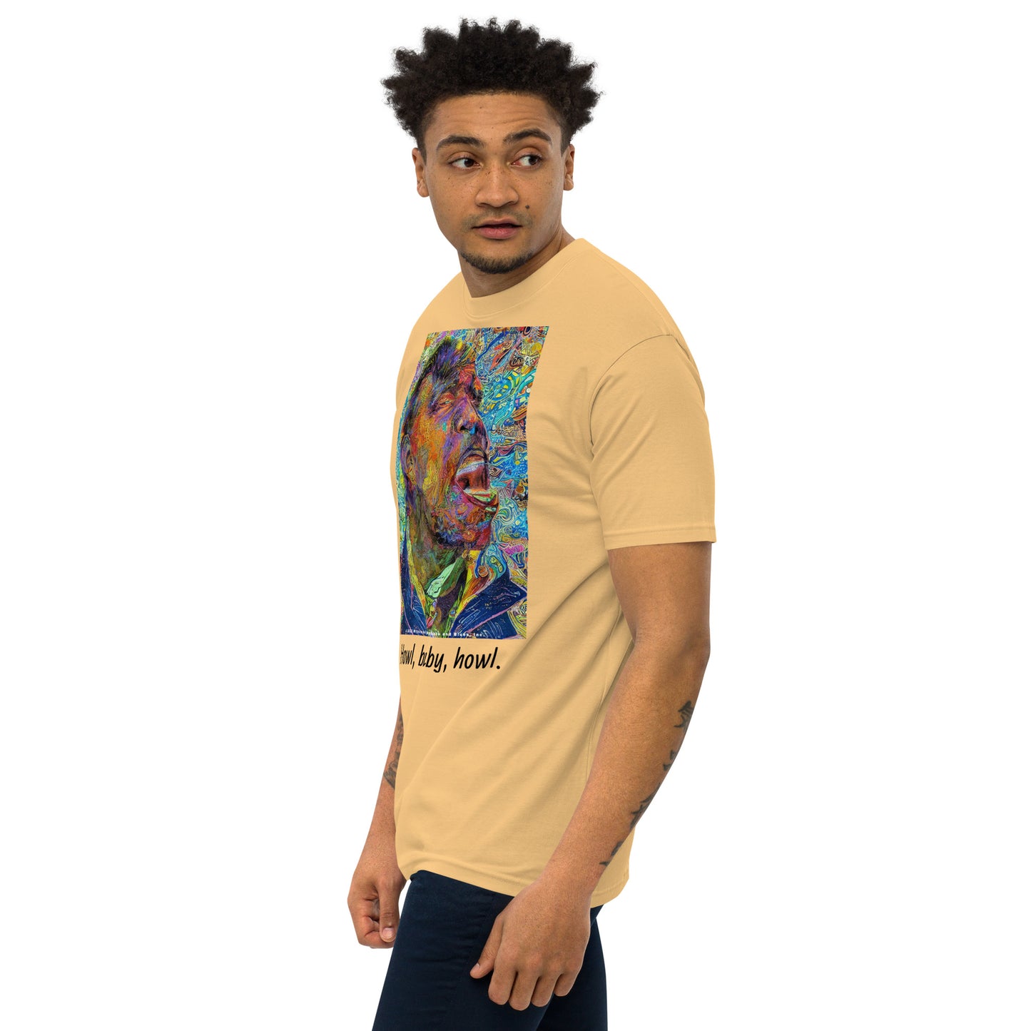 Men’s premium heavyweight tee-Howl, baby, howl.