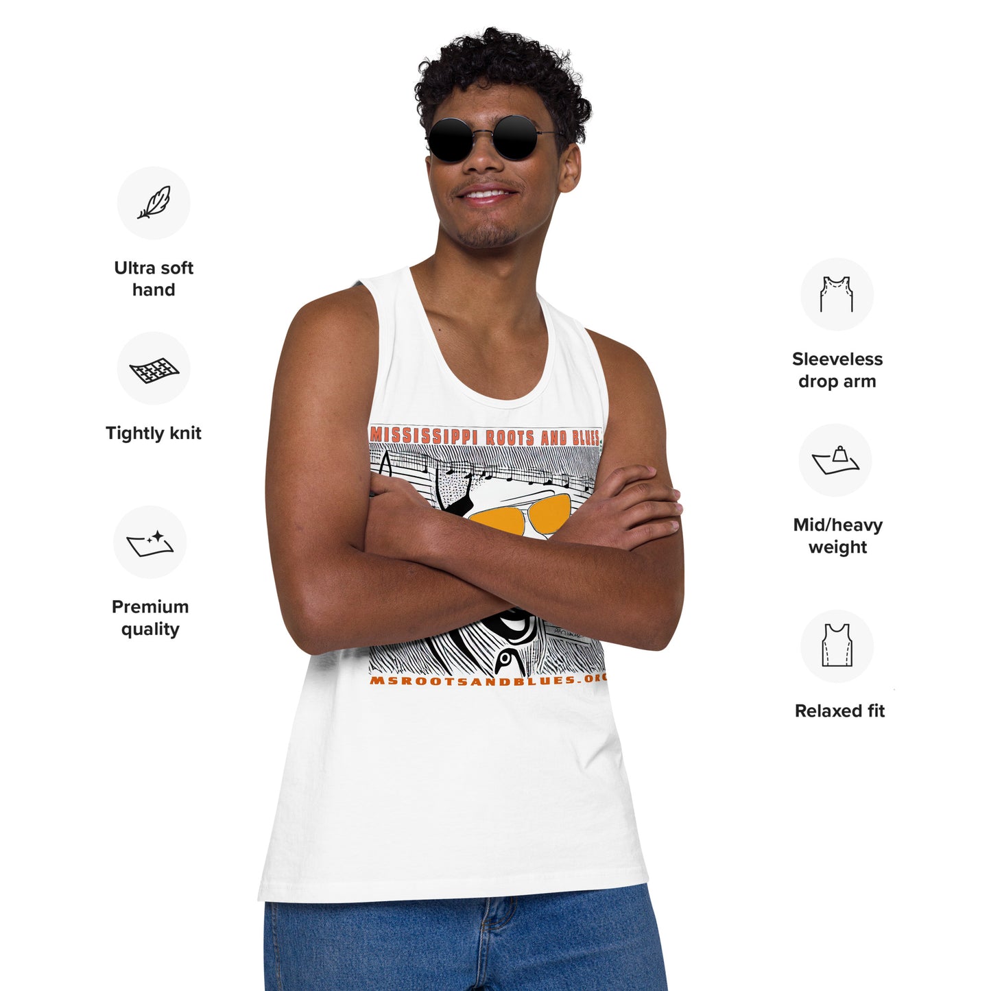 Shirt- "Colorful" artwork on Men’s premium tank top