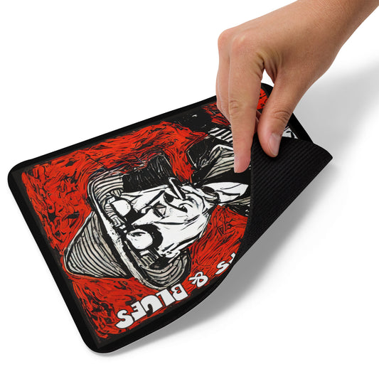 Mouse pad-Red Roots black backing