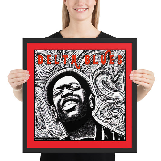 Framed- Custom art- Delta Blues- photo paper poster