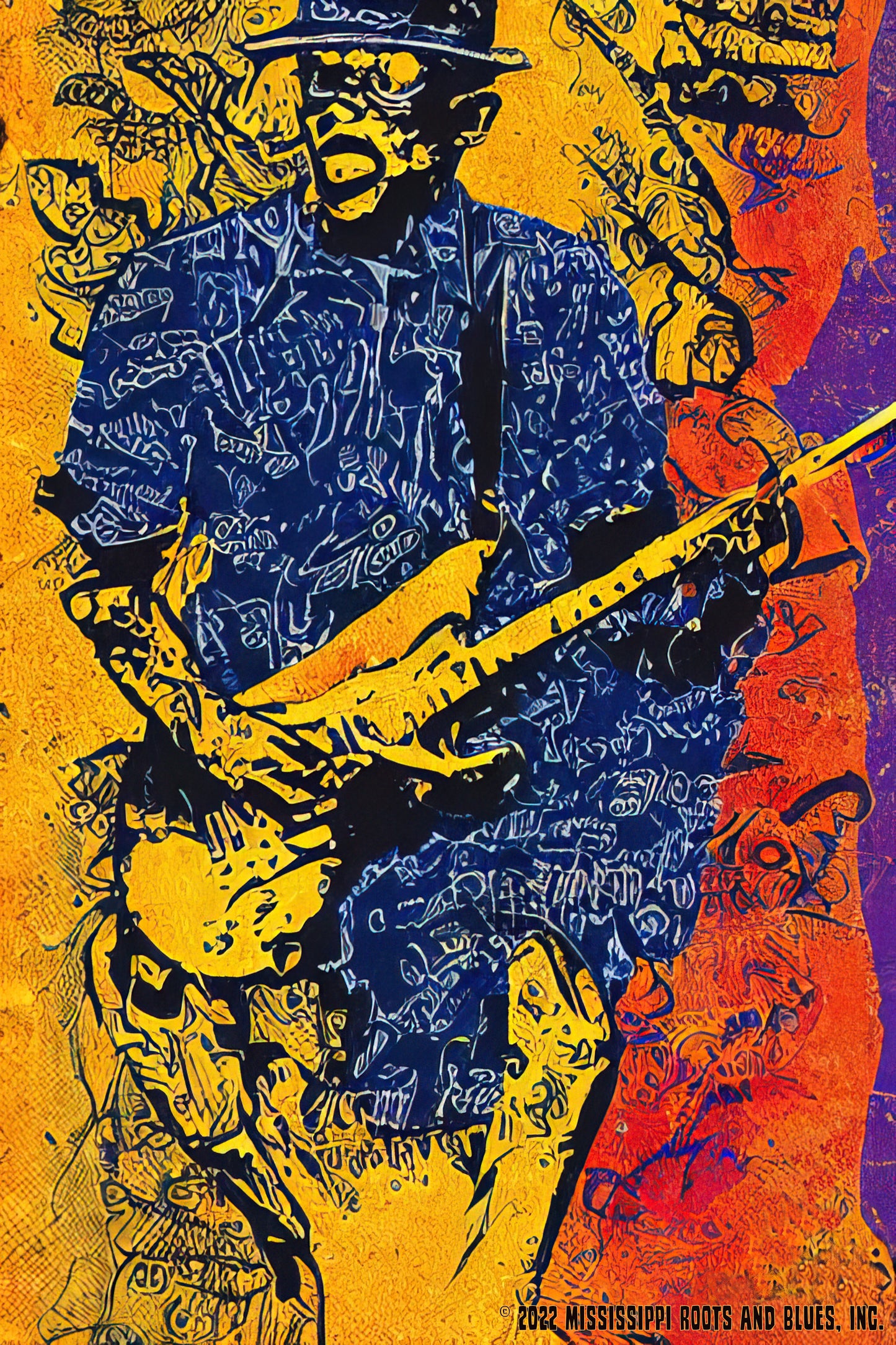 Digital- SALE! THE BLUESMAN DECORATIVE WALL ART - (Digital Download, Mod: tsh2.23.0129)