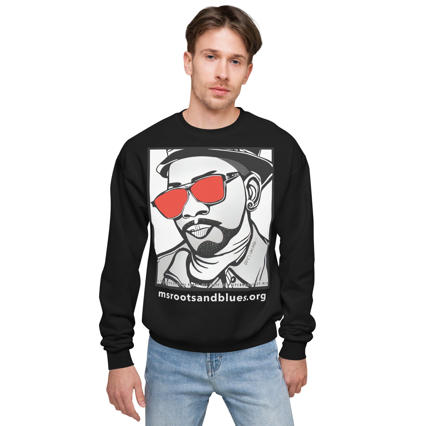 Shirt- Unisex fleece lightweight sweatshirt (Heavy Tee) - Red Lens