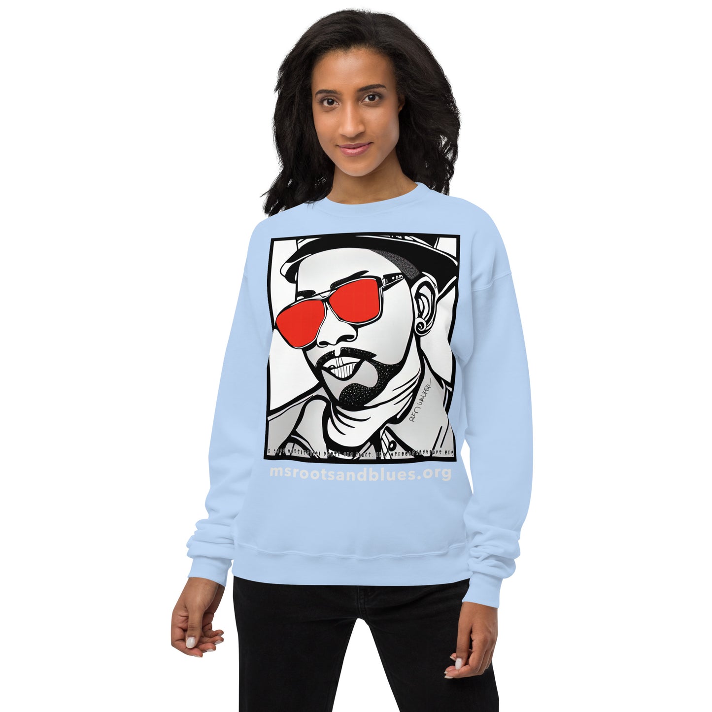 Shirt- Unisex fleece lightweight sweatshirt (Heavy Tee) - Red Lens