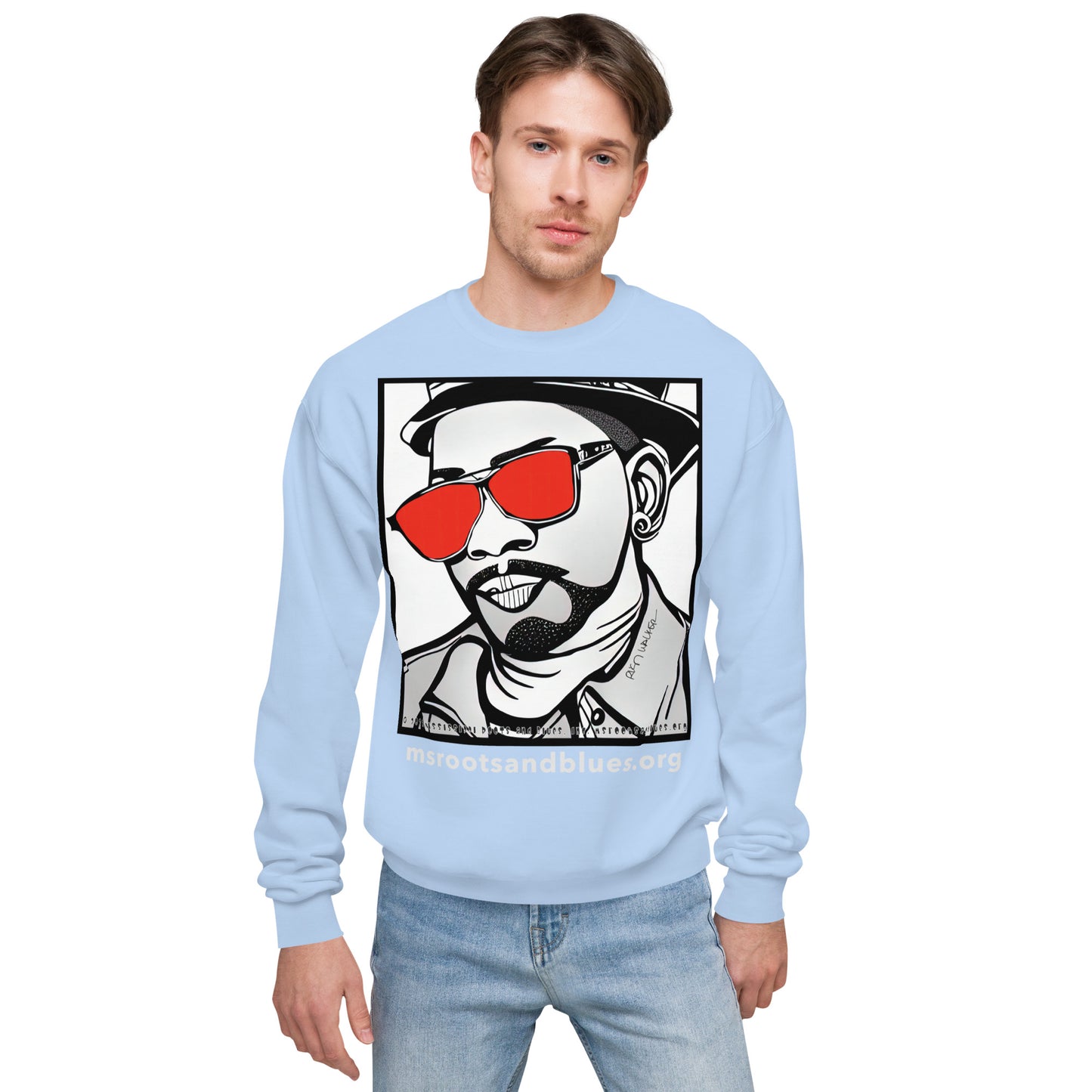 Shirt- Unisex fleece lightweight sweatshirt (Heavy Tee) - Red Lens