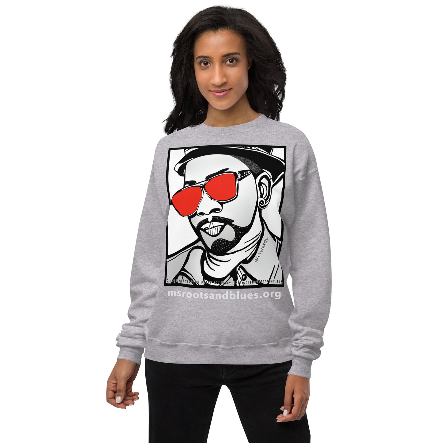 Shirt- Unisex fleece lightweight sweatshirt (Heavy Tee) - Red Lens