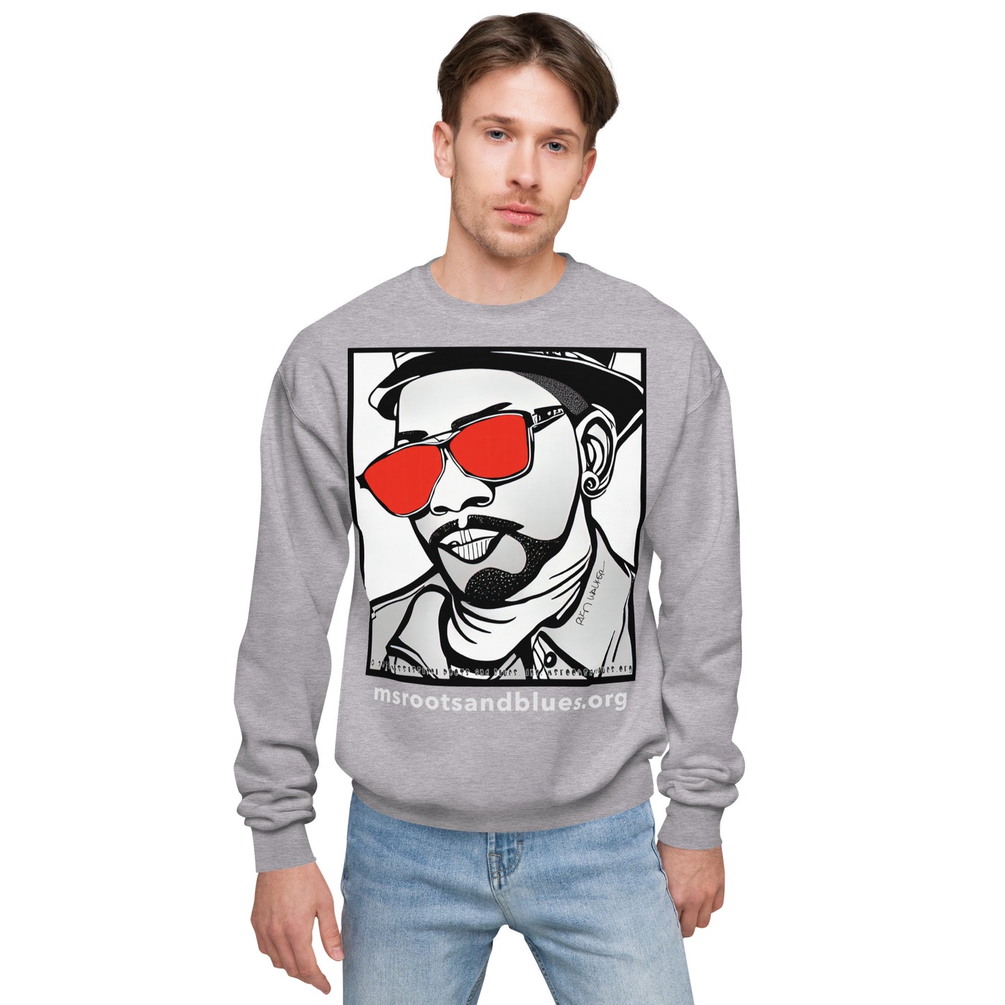 Shirt- Unisex fleece lightweight sweatshirt (Heavy Tee) - Red Lens