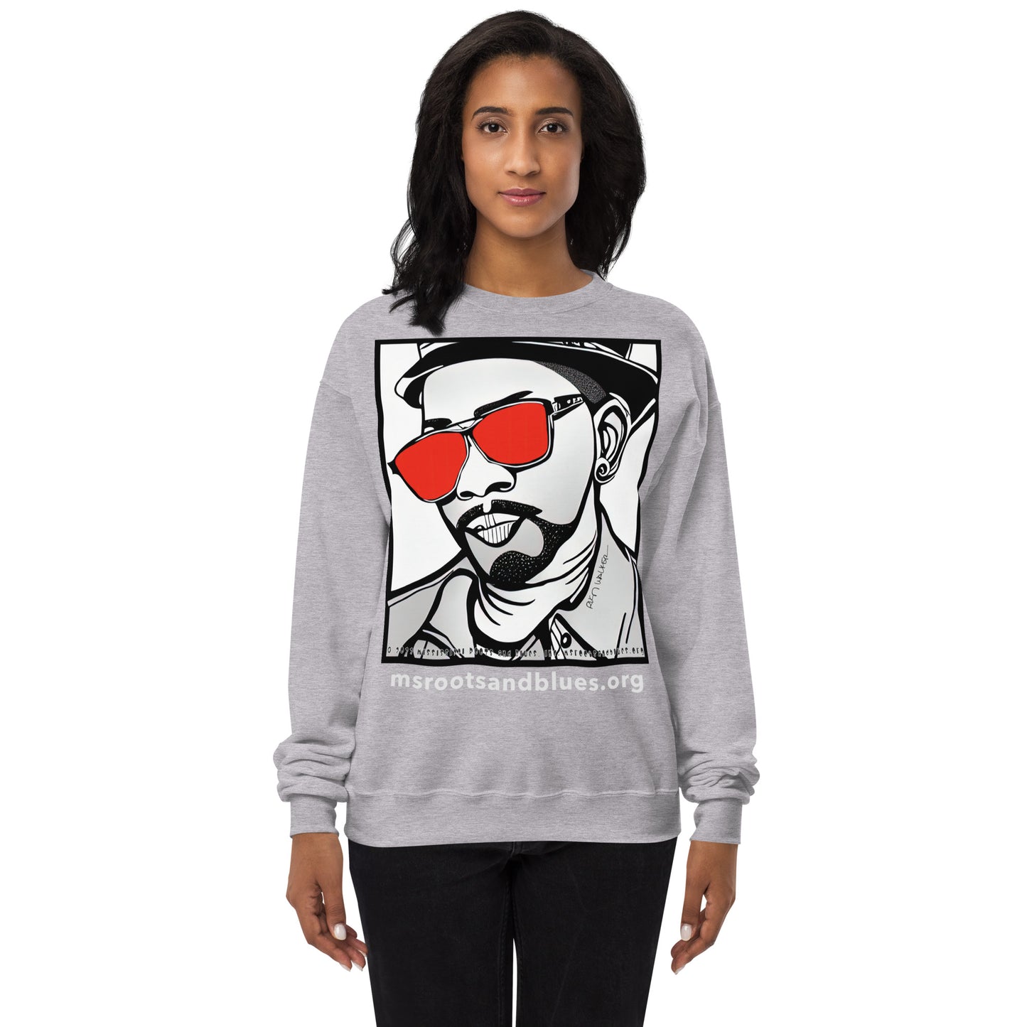 Shirt- Unisex fleece lightweight sweatshirt (Heavy Tee) - Red Lens