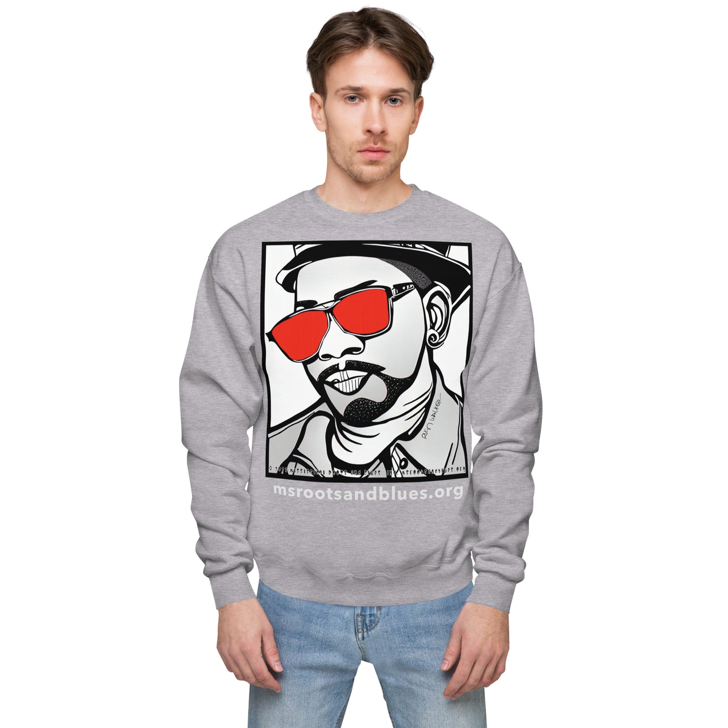 Shirt- Unisex fleece lightweight sweatshirt (Heavy Tee) - Red Lens