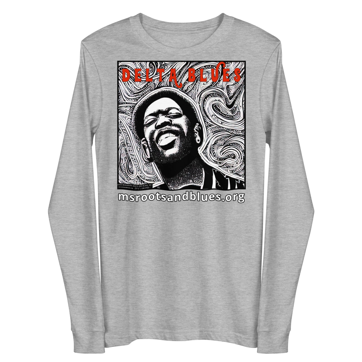 Shirt-Delta Blues custom art on Unisex Long Sleeve Tee