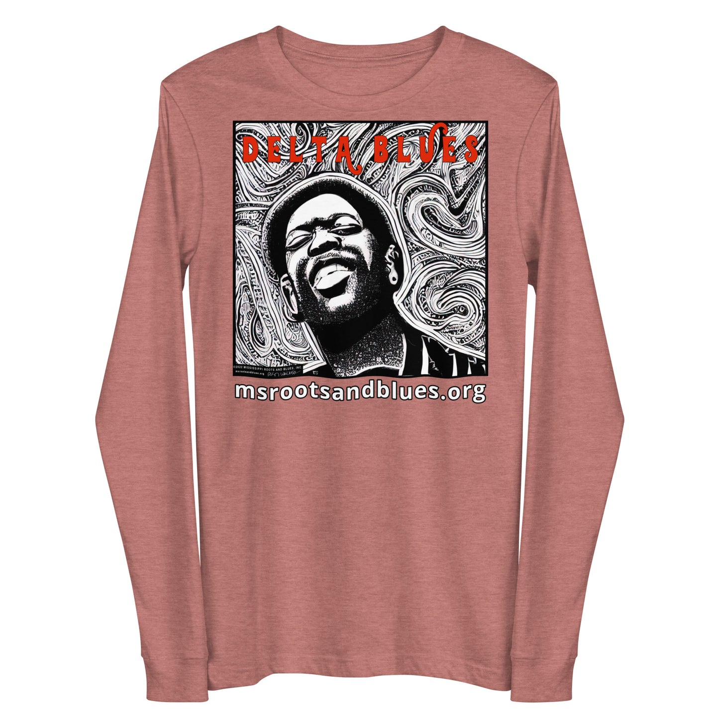 Shirt-Delta Blues custom art on Unisex Long Sleeve Tee