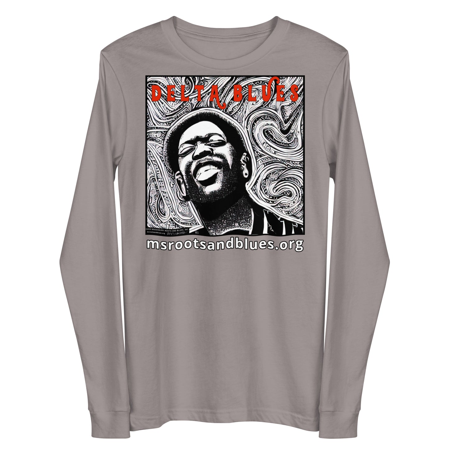 Shirt-Delta Blues custom art on Unisex Long Sleeve Tee