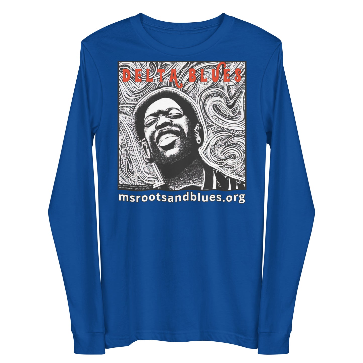 Shirt-Delta Blues custom art on Unisex Long Sleeve Tee